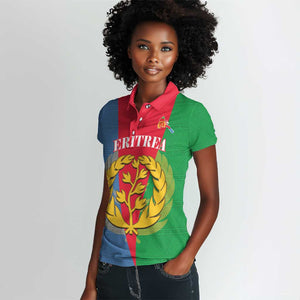 Personalised Eritrea Women Polo Shirt Eritrean Map Mix African Pattern Simple Style