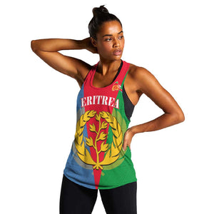 Personalised Eritrea Women Racerback Tank Eritrean Map Mix African Pattern Simple Style