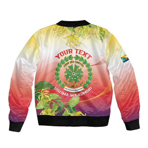 Personalized Comoros Bomber Jacket Coat Of Arms Mix Ylang Ylang Flower