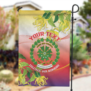 Personalized Comoros Garden Flag Coat Of Arms Mix Ylang Ylang Flower