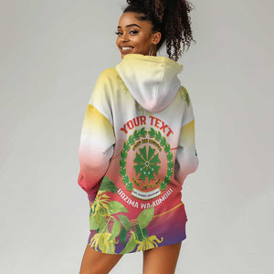 Personalized Comoros Hoodie Dress Coat Of Arms Mix Ylang Ylang Flower