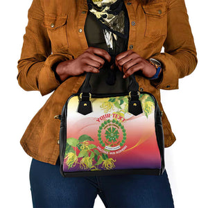 Personalized Comoros Shoulder Handbag Coat Of Arms Mix Ylang Ylang Flower