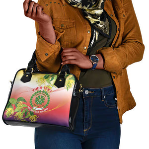 Personalized Comoros Shoulder Handbag Coat Of Arms Mix Ylang Ylang Flower