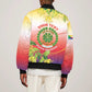 Personalized Comoros Sleeve Zip Bomber Jacket Coat Of Arms Mix Ylang Ylang Flower