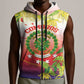 Personalized Comoros Sleeveless Zip Hoodie Coat Of Arms Mix Ylang Ylang Flower - African Pride