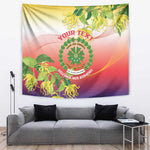 Personalized Comoros Tapestry Coat Of Arms Mix Ylang Ylang Flower