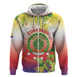 Personalized Comoros Zip Hoodie Coat Of Arms Mix Ylang Ylang Flower