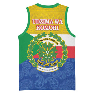 Afro Paisley Udzima wa Komori Basketball Jersey Comoros Is In My DNA LT14