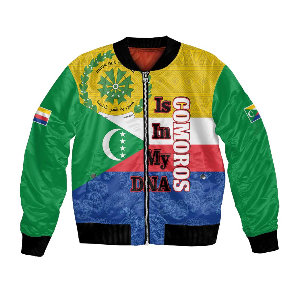 Afro Paisley Udzima wa Komori Bomber Jacket Comoros Is In My DNA