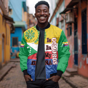 Afro Paisley Udzima wa Komori Bomber Jacket Comoros Is In My DNA