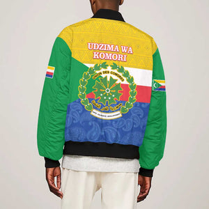 Afro Paisley Udzima wa Komori Bomber Jacket Comoros Is In My DNA