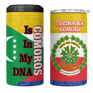 Afro Paisley Udzima wa Komori 4 in 1 Can Cooler Tumbler Comoros Is In My DNA