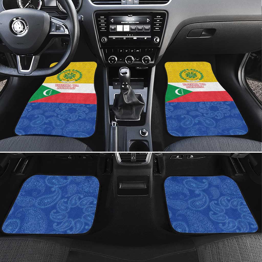 Afro Paisley Udzima wa Komori Car Mats Comoros Is In My DNA