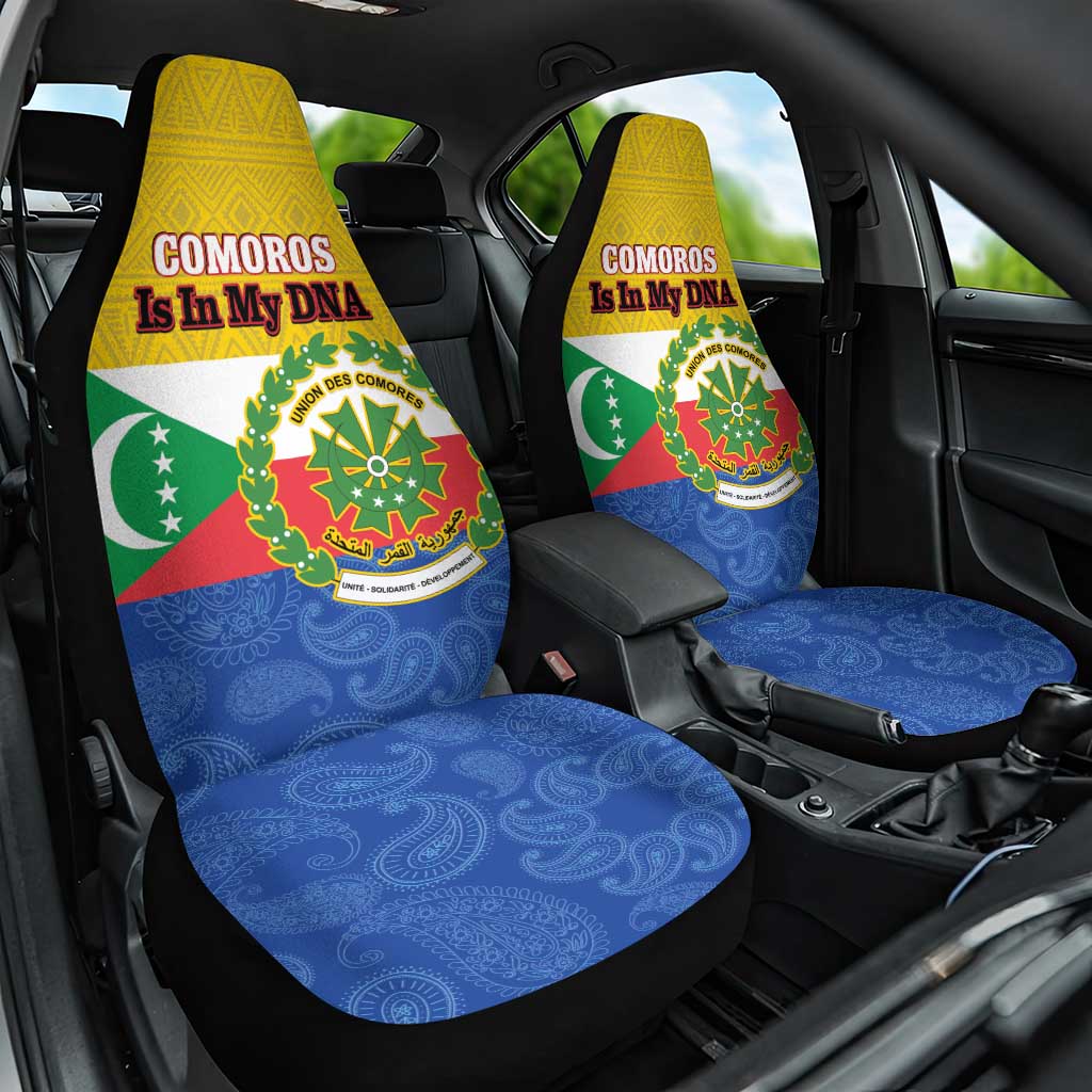 Afro Paisley Udzima wa Komori Car Seat Cover Comoros Is In My DNA