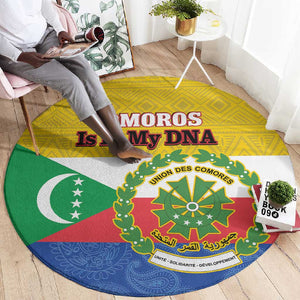 Afro Paisley Udzima wa Komori Round Carpet Comoros Is In My DNA