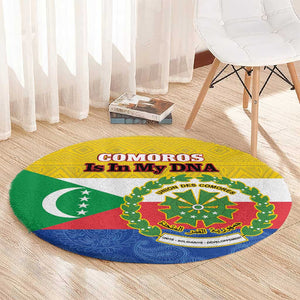 Afro Paisley Udzima wa Komori Round Carpet Comoros Is In My DNA