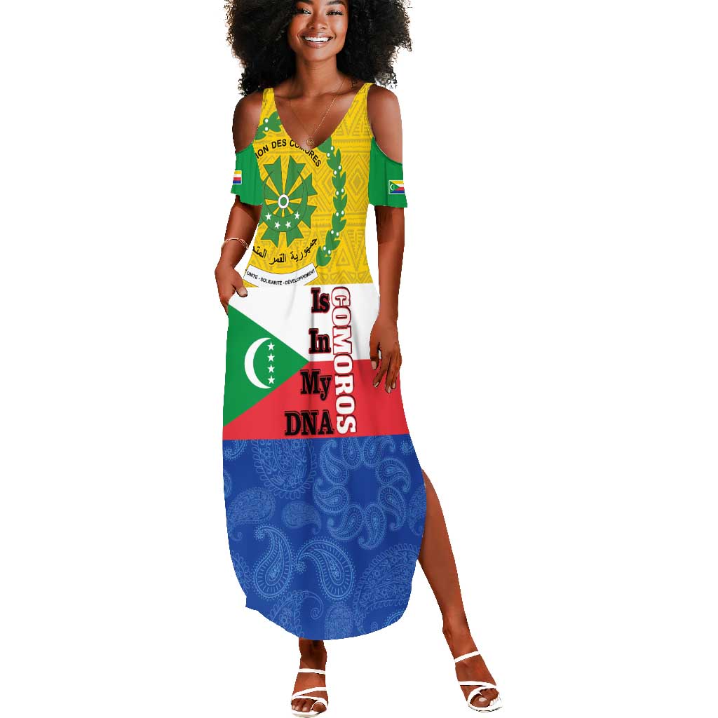 Afro Paisley Udzima wa Komori Summer Maxi Dress Comoros Is In My DNA