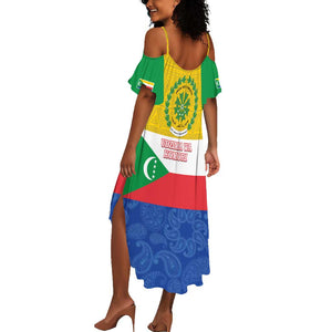 Afro Paisley Udzima wa Komori Summer Maxi Dress Comoros Is In My DNA