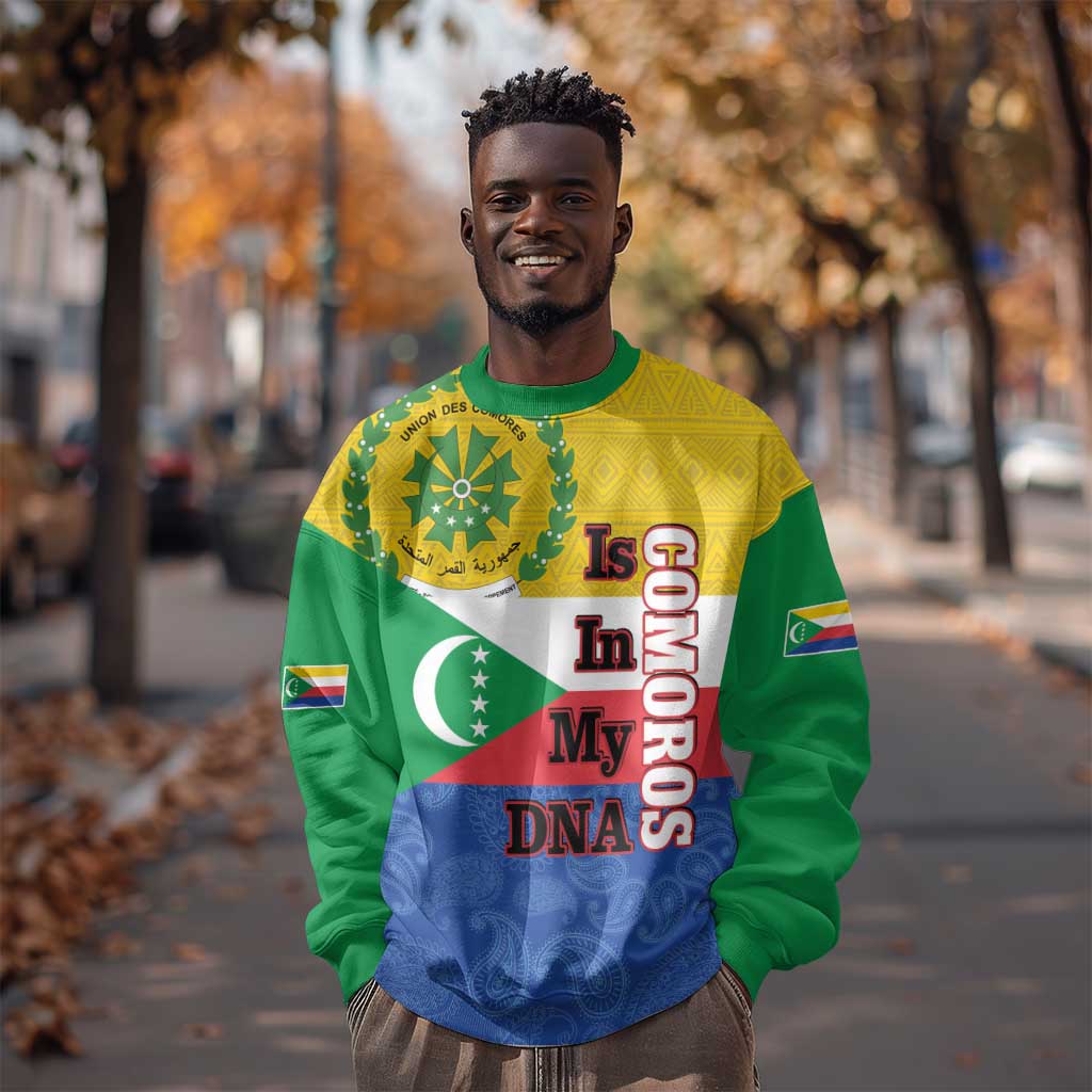 Afro Paisley Udzima wa Komori Sweatshirt Comoros Is In My DNA