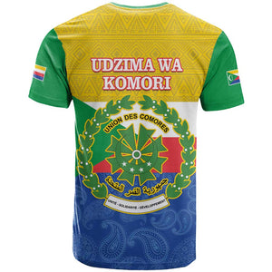 Afro Paisley Udzima wa Komori T shirt Comoros Is In My DNA