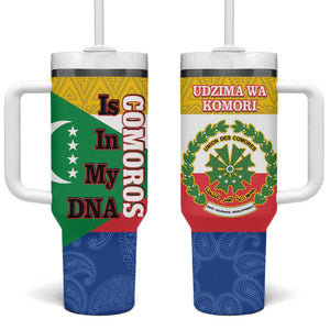 Afro Paisley Udzima wa Komori Tumbler With Handle Comoros Is In My DNA