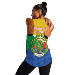 Afro Paisley Udzima wa Komori Women Racerback Tank Comoros Is In My DNA