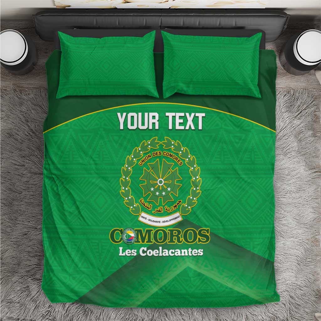 Custom Comoros Football Bedding Set Allez Les Coelacantes