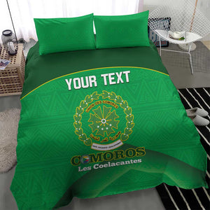 Custom Comoros Football Bedding Set Allez Les Coelacantes