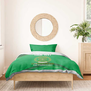 Custom Comoros Football Bedding Set Allez Les Coelacantes