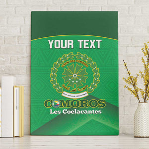 Custom Comoros Football Canvas Wall Art Allez Les Coelacantes