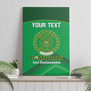 Custom Comoros Football Canvas Wall Art Allez Les Coelacantes