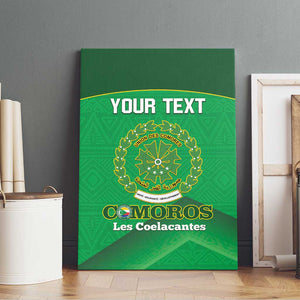 Custom Comoros Football Canvas Wall Art Allez Les Coelacantes