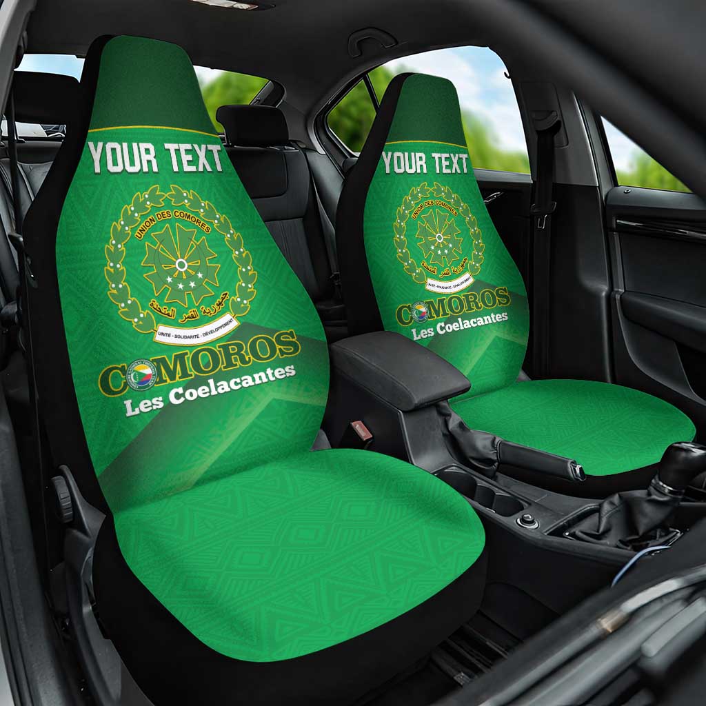 Custom Comoros Football Car Seat Cover Allez Les Coelacantes