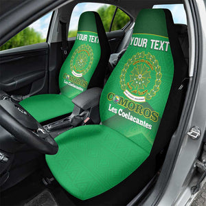 Custom Comoros Football Car Seat Cover Allez Les Coelacantes