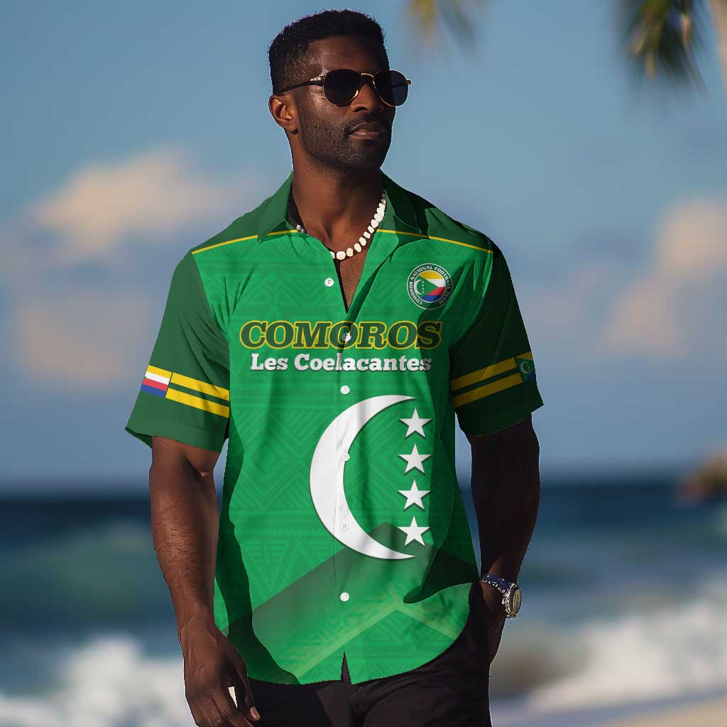 Custom Comoros Football Hawaiian Shirt Allez Les Coelacantes