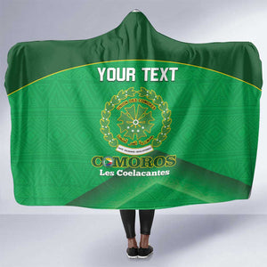 Custom Comoros Football Hooded Blanket Allez Les Coelacantes