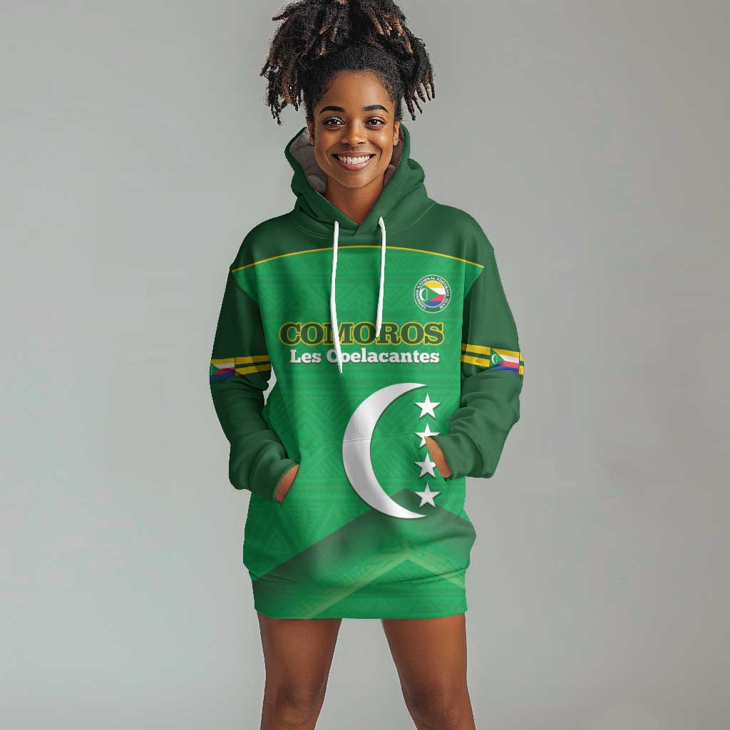 Custom Comoros Football Hoodie Dress Allez Les Coelacantes