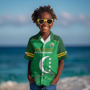 Custom Comoros Football Kid Hawaiian Shirt Allez Les Coelacantes