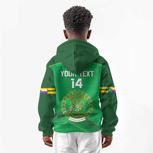 Custom Comoros Football Kid Hoodie Allez Les Coelacantes