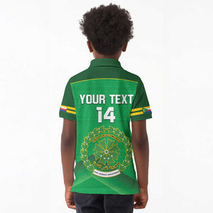 Custom Comoros Football Kid Polo Shirt Allez Les Coelacantes