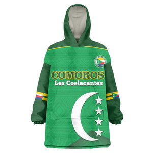 Custom Comoros Football Kid Wearable Blanket Hoodie Allez Les Coelacantes