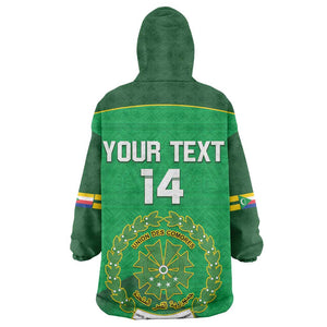 Custom Comoros Football Kid Wearable Blanket Hoodie Allez Les Coelacantes