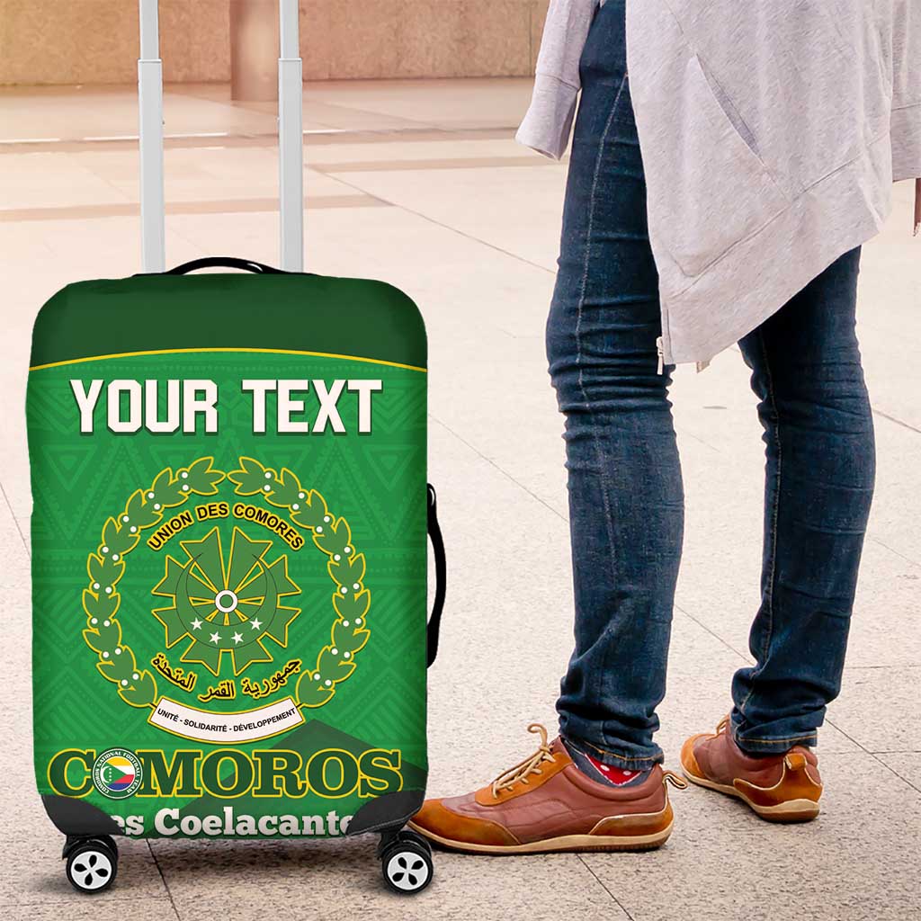 Custom Comoros Football Luggage Cover Allez Les Coelacantes