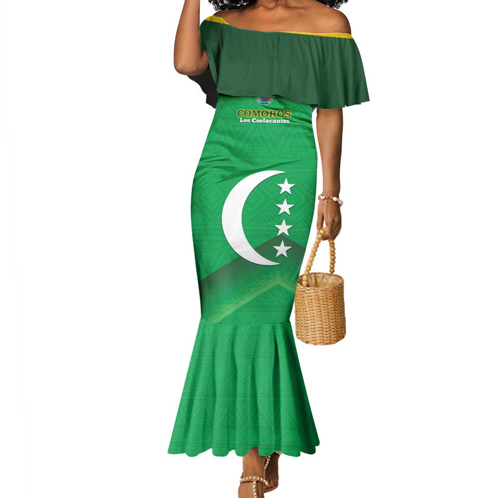 Custom Comoros Football Mermaid Dress Allez Les Coelacantes