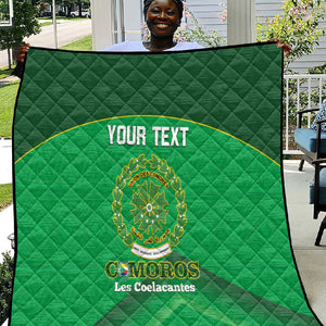 Custom Comoros Football Quilt Allez Les Coelacantes