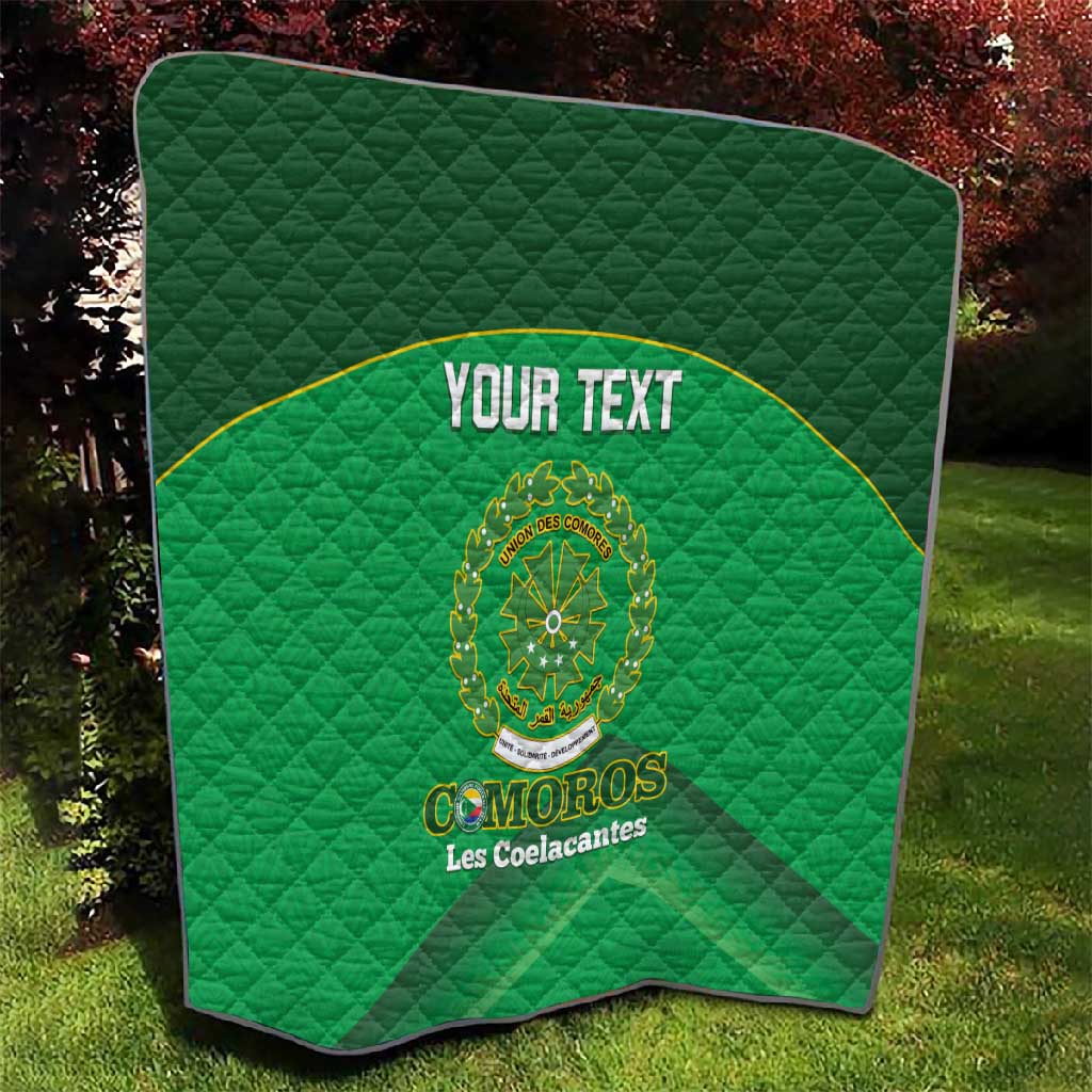 Custom Comoros Football Quilt Allez Les Coelacantes