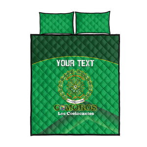 Custom Comoros Football Quilt Bed Set Allez Les Coelacantes