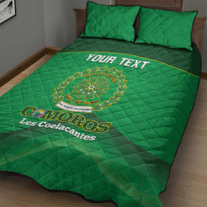 Custom Comoros Football Quilt Bed Set Allez Les Coelacantes