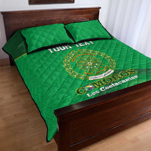 Custom Comoros Football Quilt Bed Set Allez Les Coelacantes