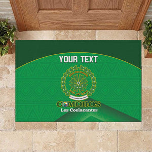 Custom Comoros Football Rubber Doormat Allez Les Coelacantes